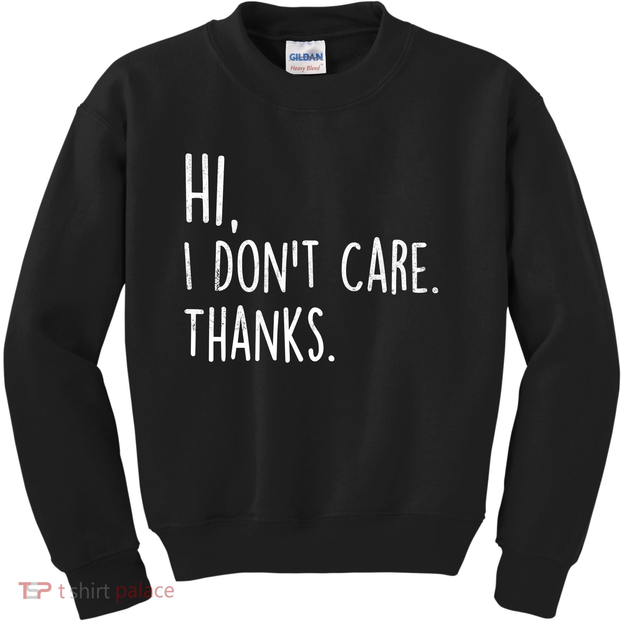 Hi, I Don't Care. Thanks Funny Sarcastic Humor Tee Kids Sweatshirt