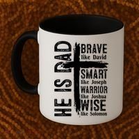 He Is Dad Religious Christian Bible Quote Father Coffee Mug thumb 2