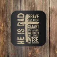 He Is Dad Religious Christian Bible Quote Father Coaster thumb 0