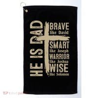 He Is Dad Religious Christian Bible Quote Father Golf Towel thumb 0