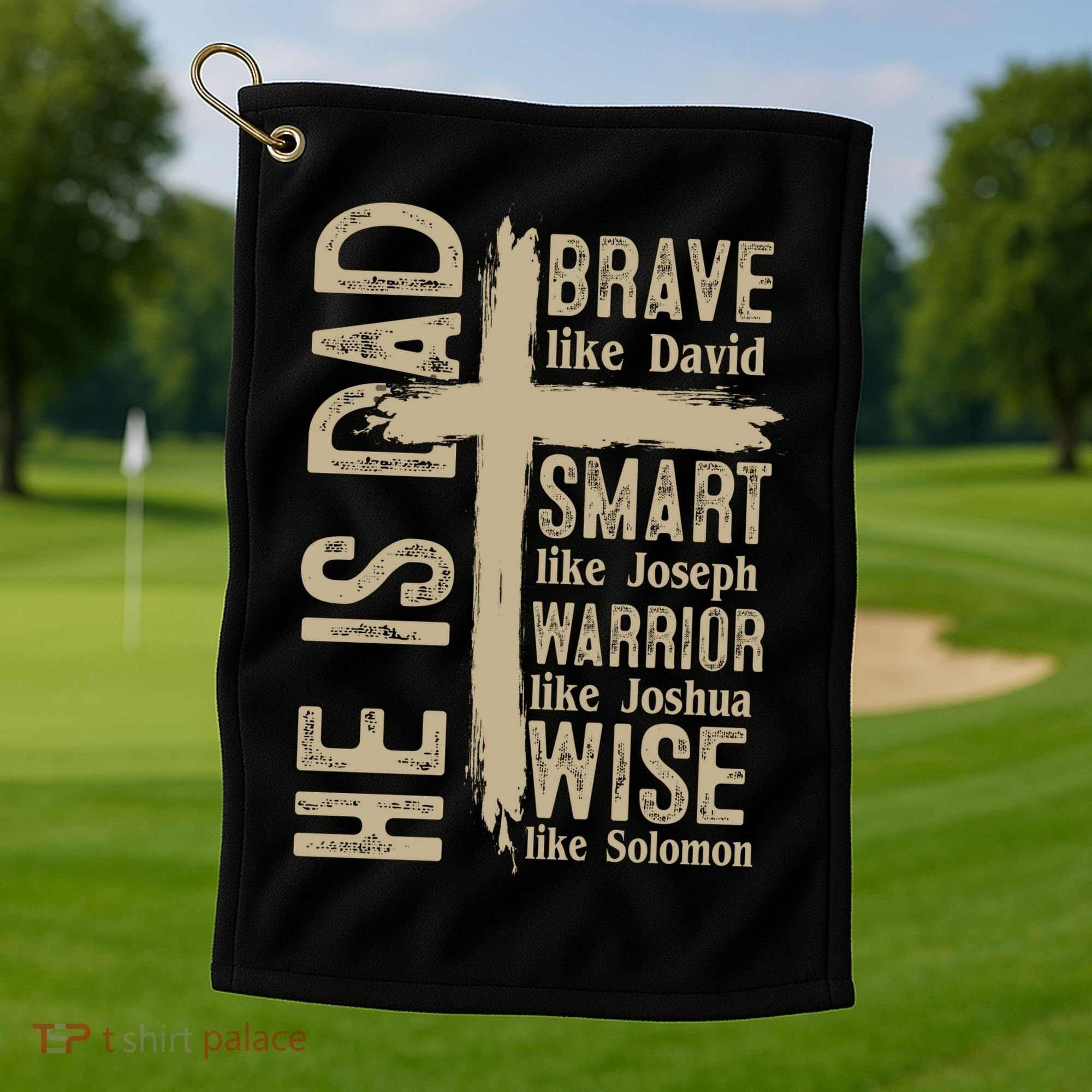 He Is Dad Religious Christian Bible Quote Father Golf Towel