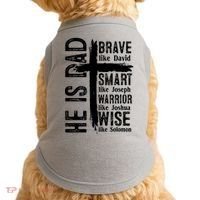 He Is Dad Religious Christian Bible Quote Father Doggie Tank thumb 0