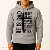 He Is Dad Religious Christian Bible Quote Father Hoodie thumb 2