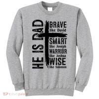 He Is Dad Religious Christian Bible Quote Father Sweatshirt thumb 0