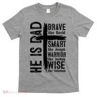 He Is Dad Religious Christian Bible Quote Father T-Shirt thumb 0