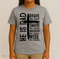 He Is Dad Religious Christian Bible Quote Father T-Shirt thumb 4