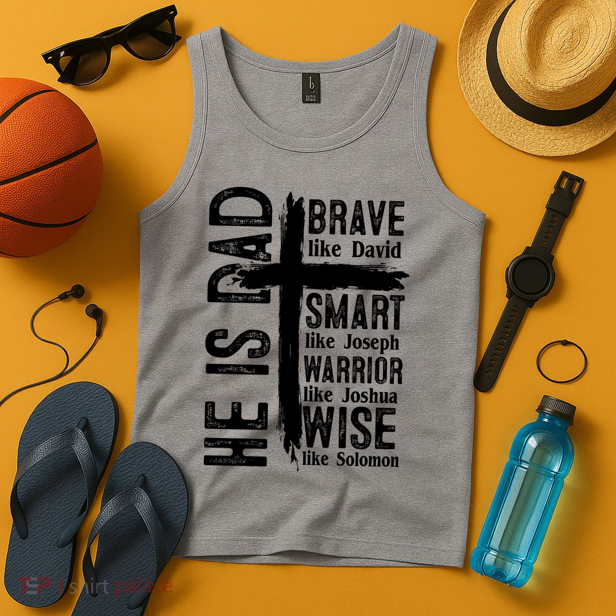 He Is Dad Religious Christian Bible Quote Father Tank Top
