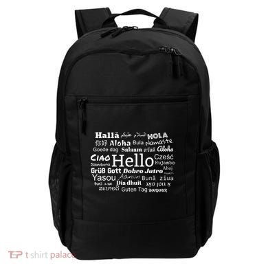 Hello In Different Languages Multilingualism Gift Backpack