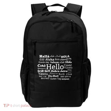 Hello In Different Languages Multilingualism Gift Backpack