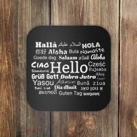 Hello In Different Languages Multilingualism Gift Coaster thumb 0