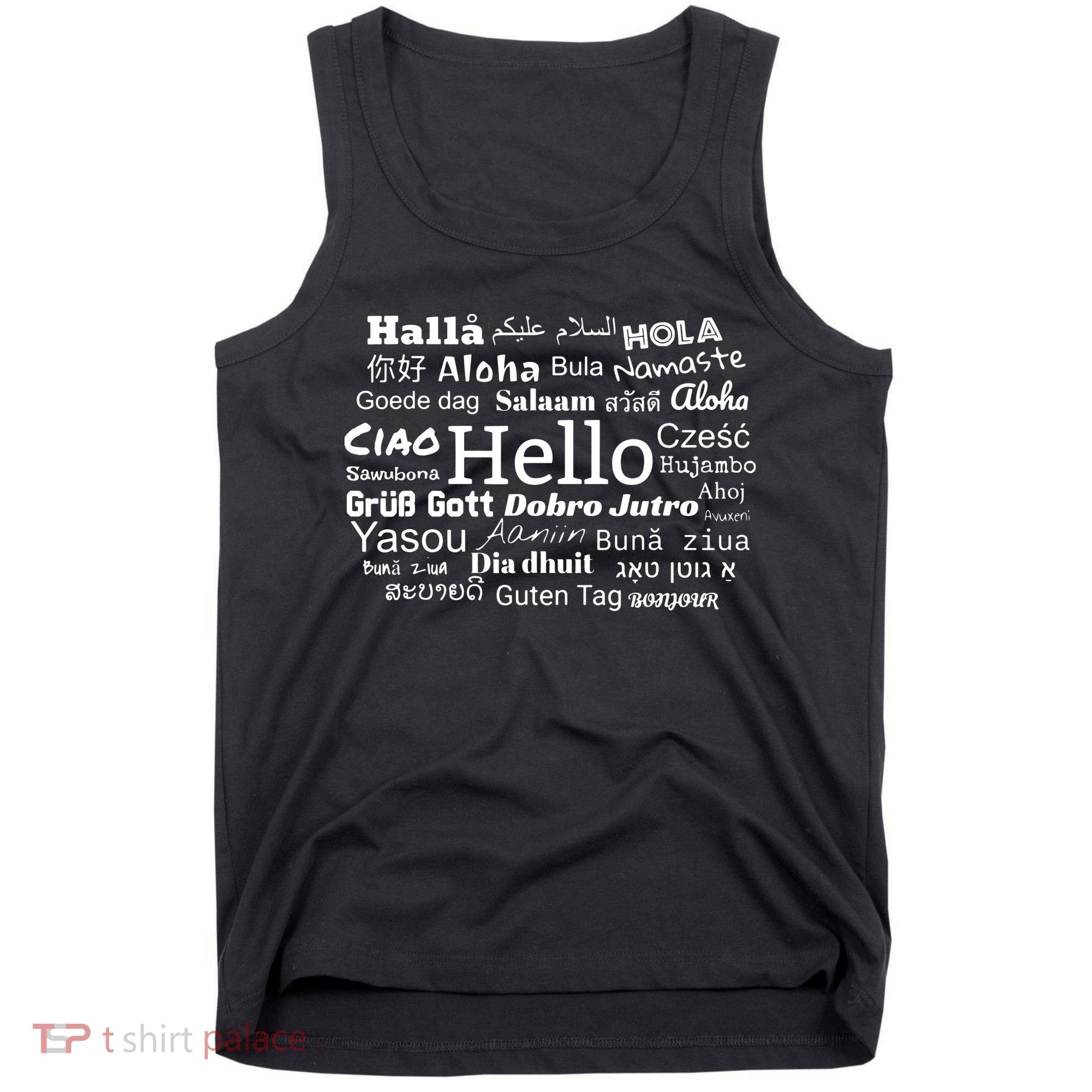 Hello In Different Languages Multilingualism Gift Tank Top