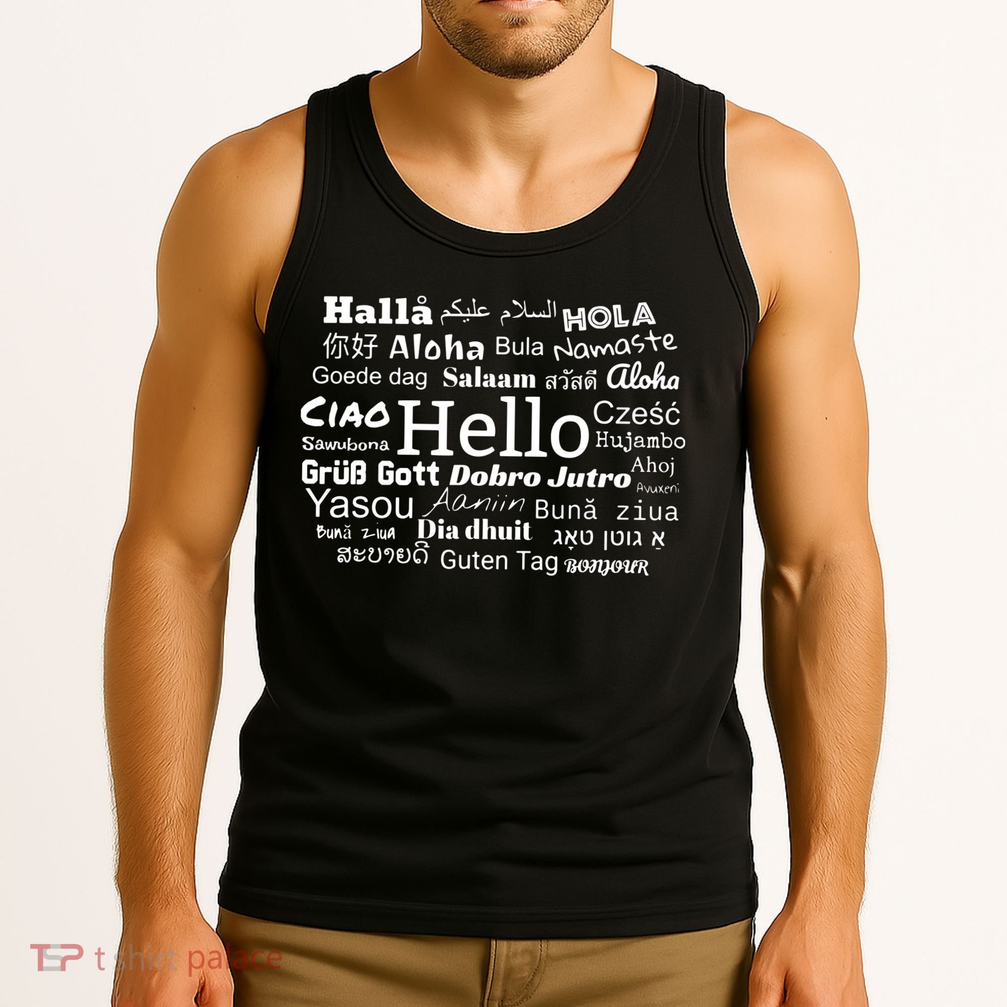 Hello In Different Languages Multilingualism Gift Tank Top