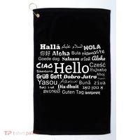 Hello In Different Languages Multilingualism Gift Golf Towel thumb 0