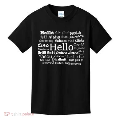 Hello In Different Languages Multilingualism Gift Kids T-Shirt
