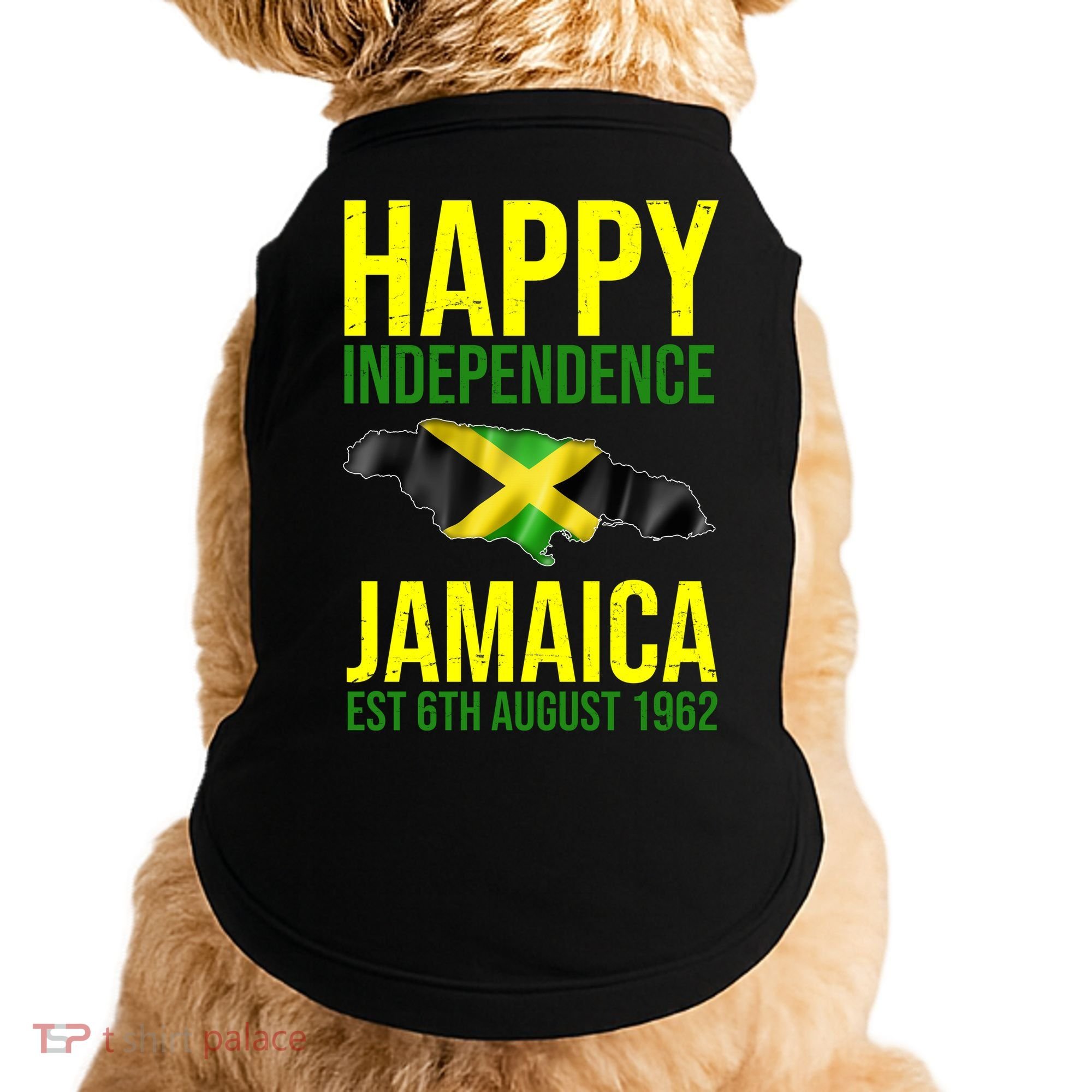 Happy Independence Day Jamaica 1962 Proud Jamaican Doggie Tank