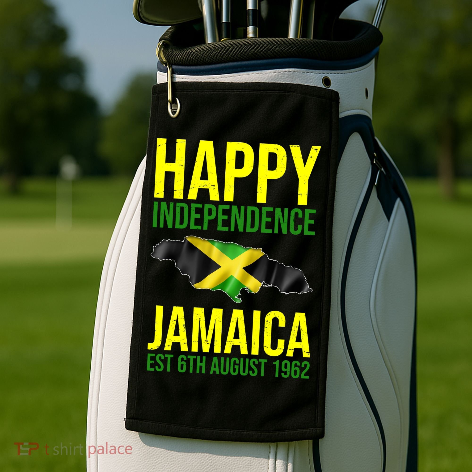 Happy Independence Day Jamaica 1962 Proud Jamaican Golf Towel