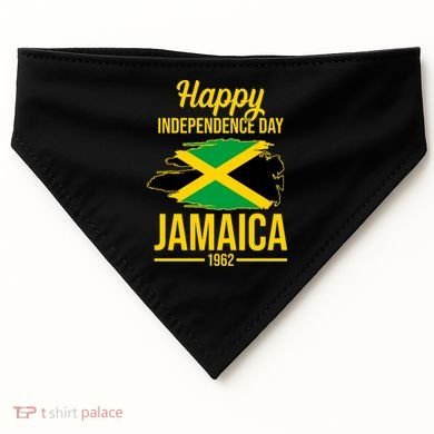 Happy Independence Day Jamaica 1962 USA-Made Doggie Bandana
