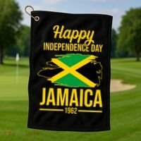Happy Independence Day Jamaica 1962 Golf Towel thumb 1