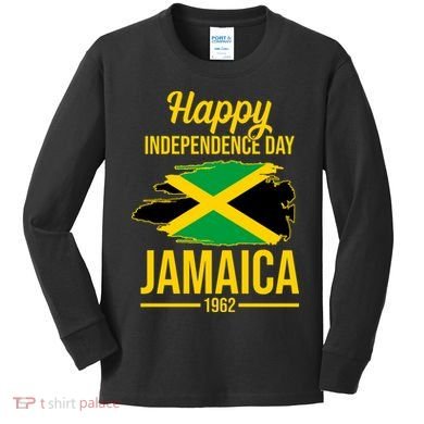 Happy Independence Day Jamaica 1962 Kids Long Sleeve Shirt