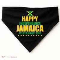 Happy Independence Day Jamaica Est 6th August 1962 USA-Made Doggie Bandana thumb 0