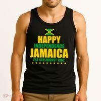 Happy Independence Day Jamaica Est 6th August 1962 Tank Top thumb 3