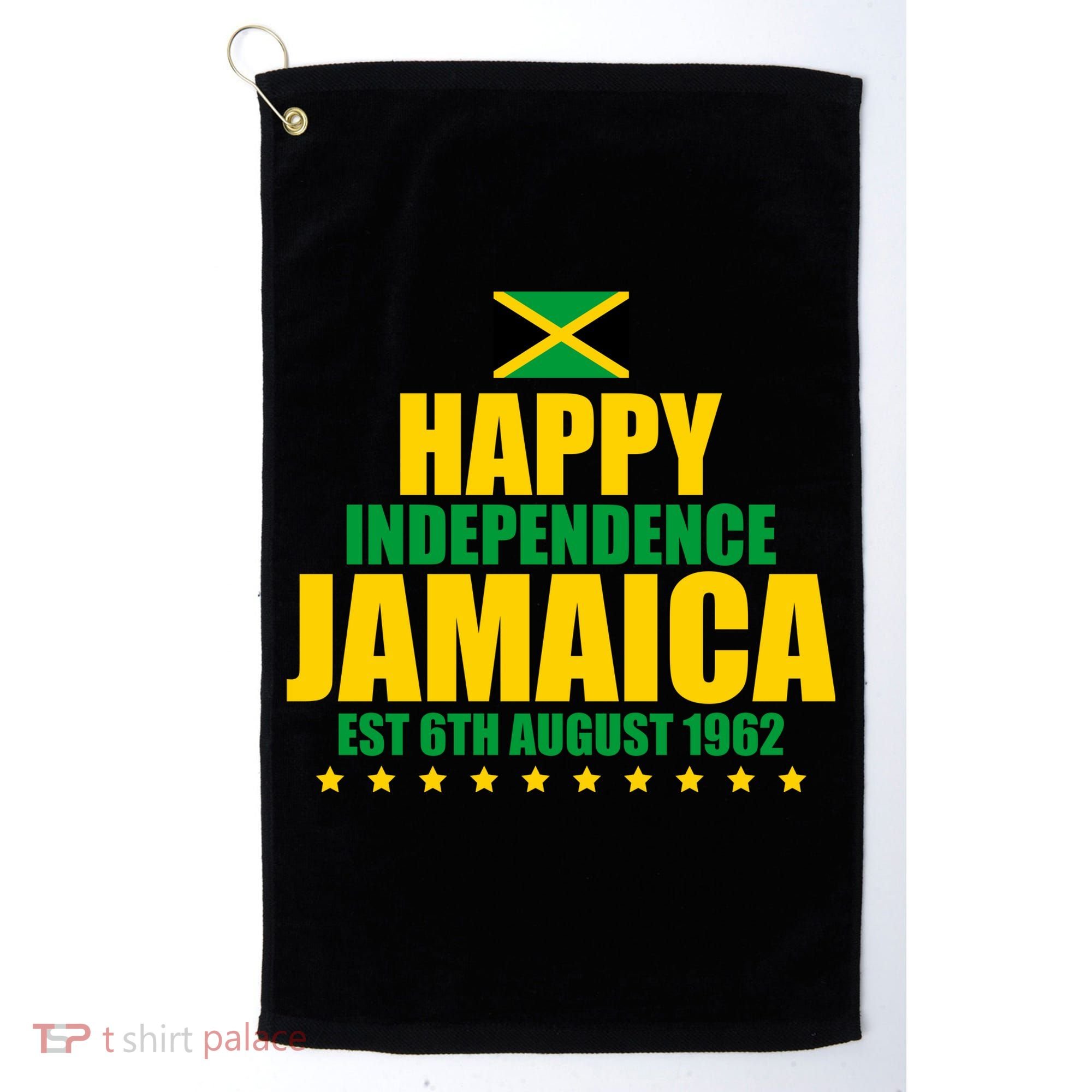 Happy Independence Day Jamaica Est 6th August 1962 Golf Towel