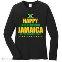 Happy Independence Day Jamaica Est 6th August 1962 Women's Long Sleeve Shirt thumb 0