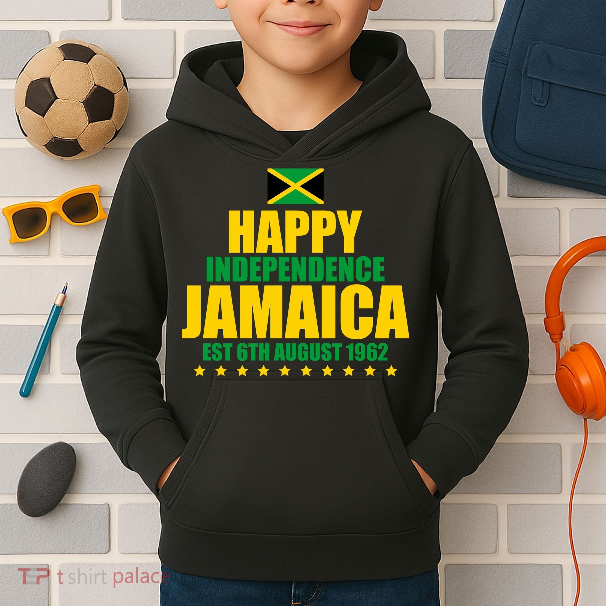 Happy Independence Day Jamaica Est 6th August 1962 Kids Hoodie