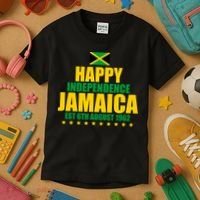 Happy Independence Day Jamaica Est 6th August 1962 Kids T-Shirt thumb 3