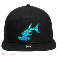 Happy International Dot Day Hammerhead Dots Shark 7 Panel Mesh Trucker Snapback Hat thumb 0