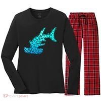 Happy International Dot Day Hammerhead Dots Shark Women's Long Sleeve Flannel Pajama Set  thumb 0