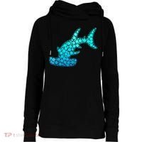 Happy International Dot Day Hammerhead Dots Shark Womens Funnel Neck Pullover Hood thumb 0