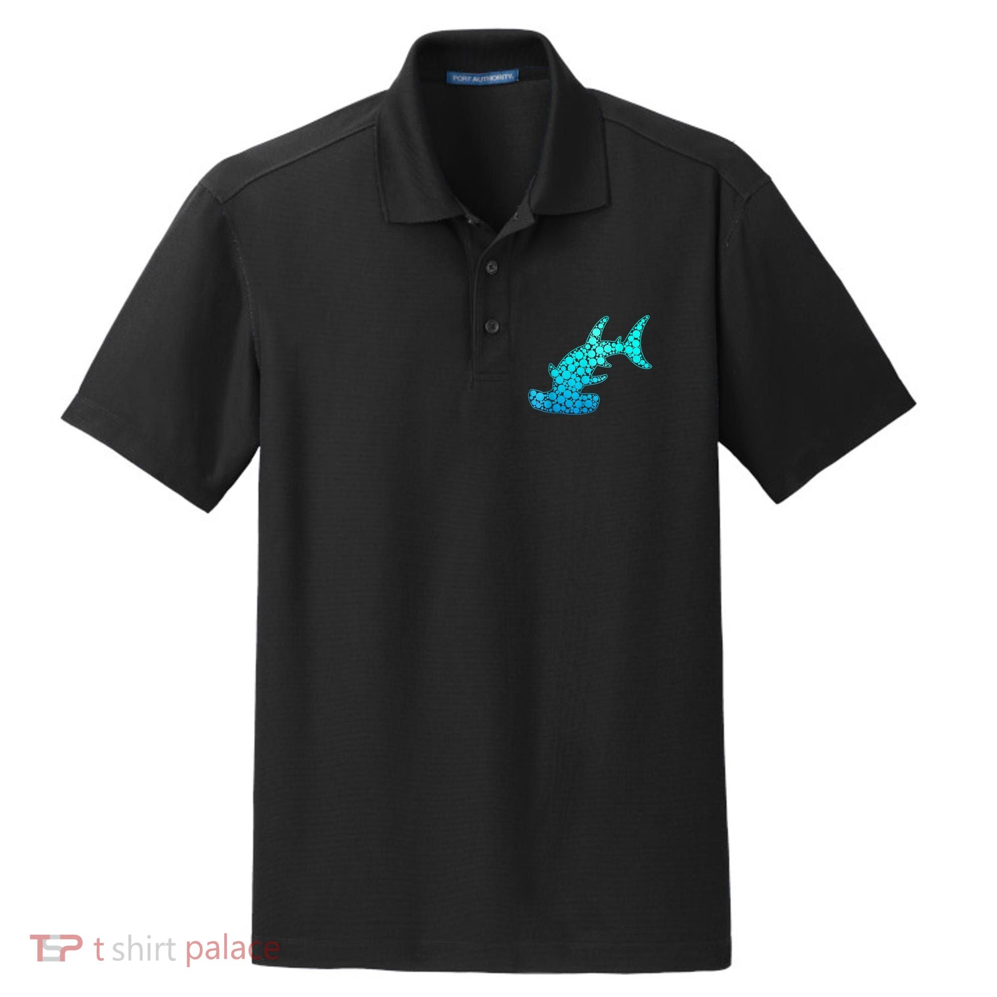 Happy International Dot Day Hammerhead Dots Shark Dry Zone Grid Polo
