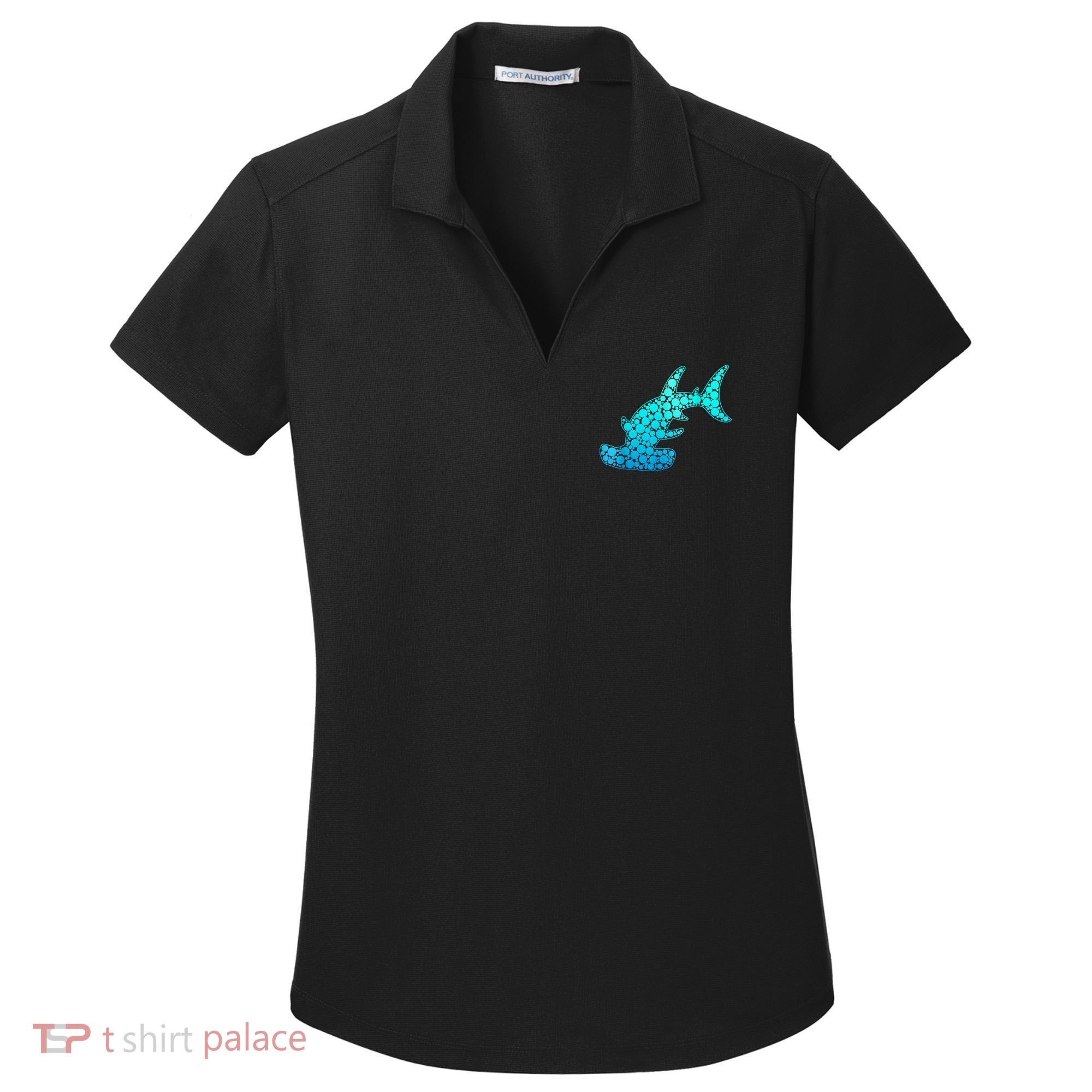 Happy International Dot Day Hammerhead Dots Shark Women's Dry Zone Grid Polo