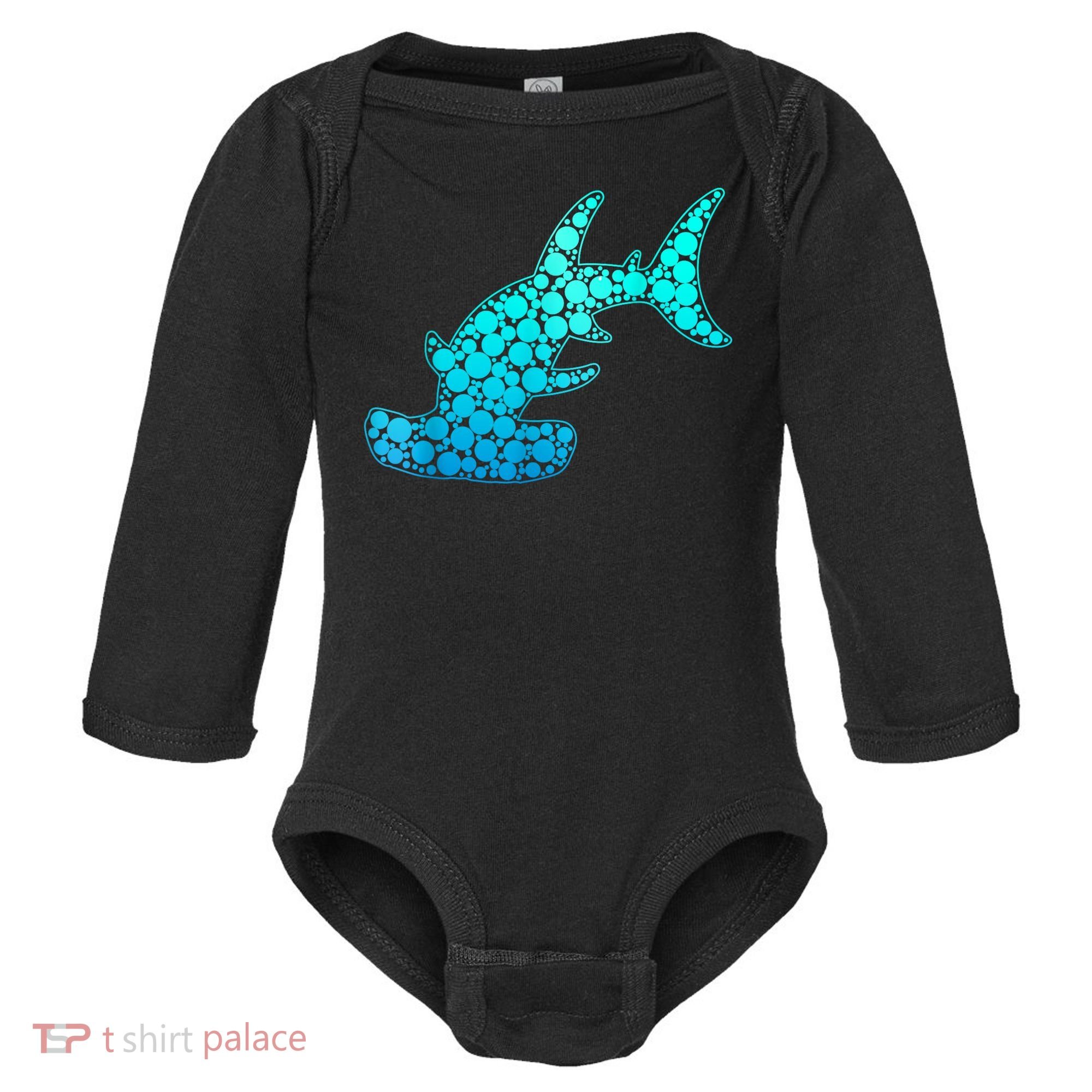 Happy International Dot Day Hammerhead Dots Shark Baby Long Sleeve Bodysuit