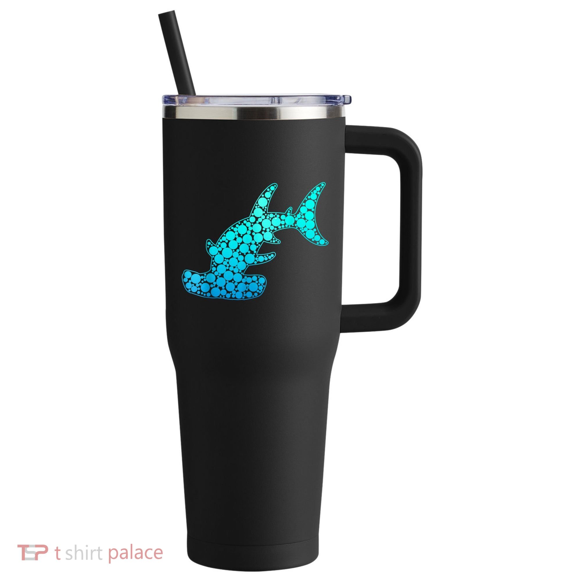 Happy International Dot Day Hammerhead Dots Shark 40oz Vacuum Insulated Stainless Steel Travel Tumbler