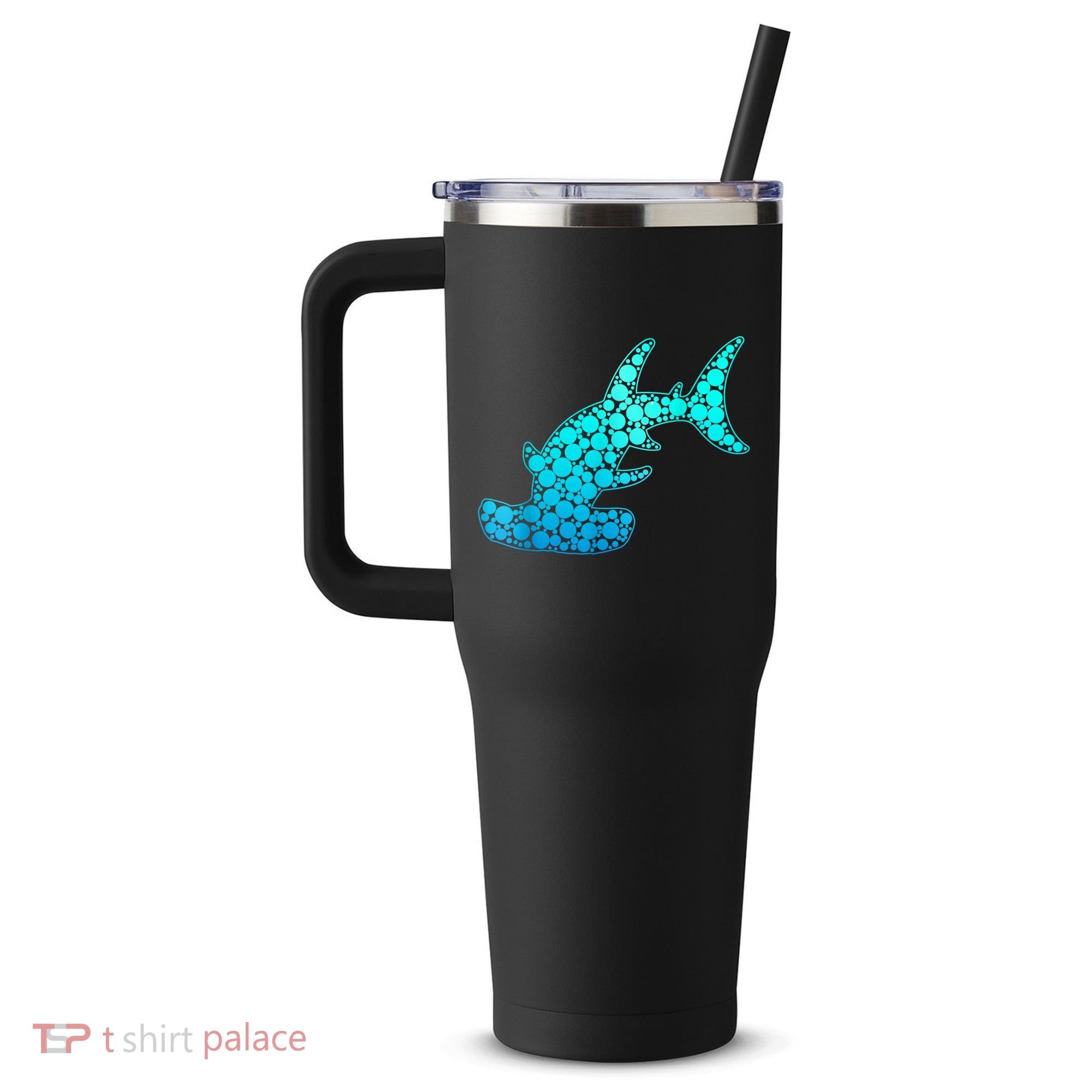 Happy International Dot Day Hammerhead Dots Shark 40oz Vacuum Insulated Stainless Steel Travel Tumbler