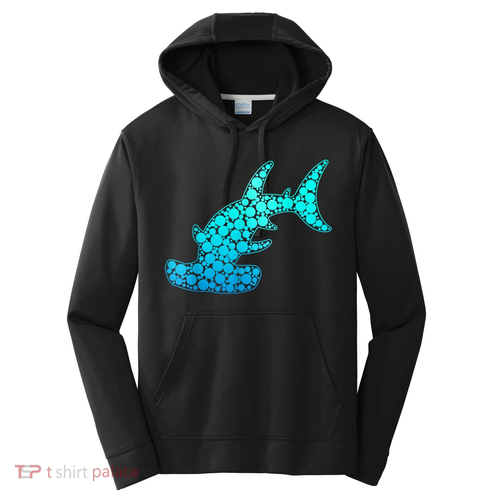 Happy International Dot Day Hammerhead Dots Shark Performance Fleece Hoodie