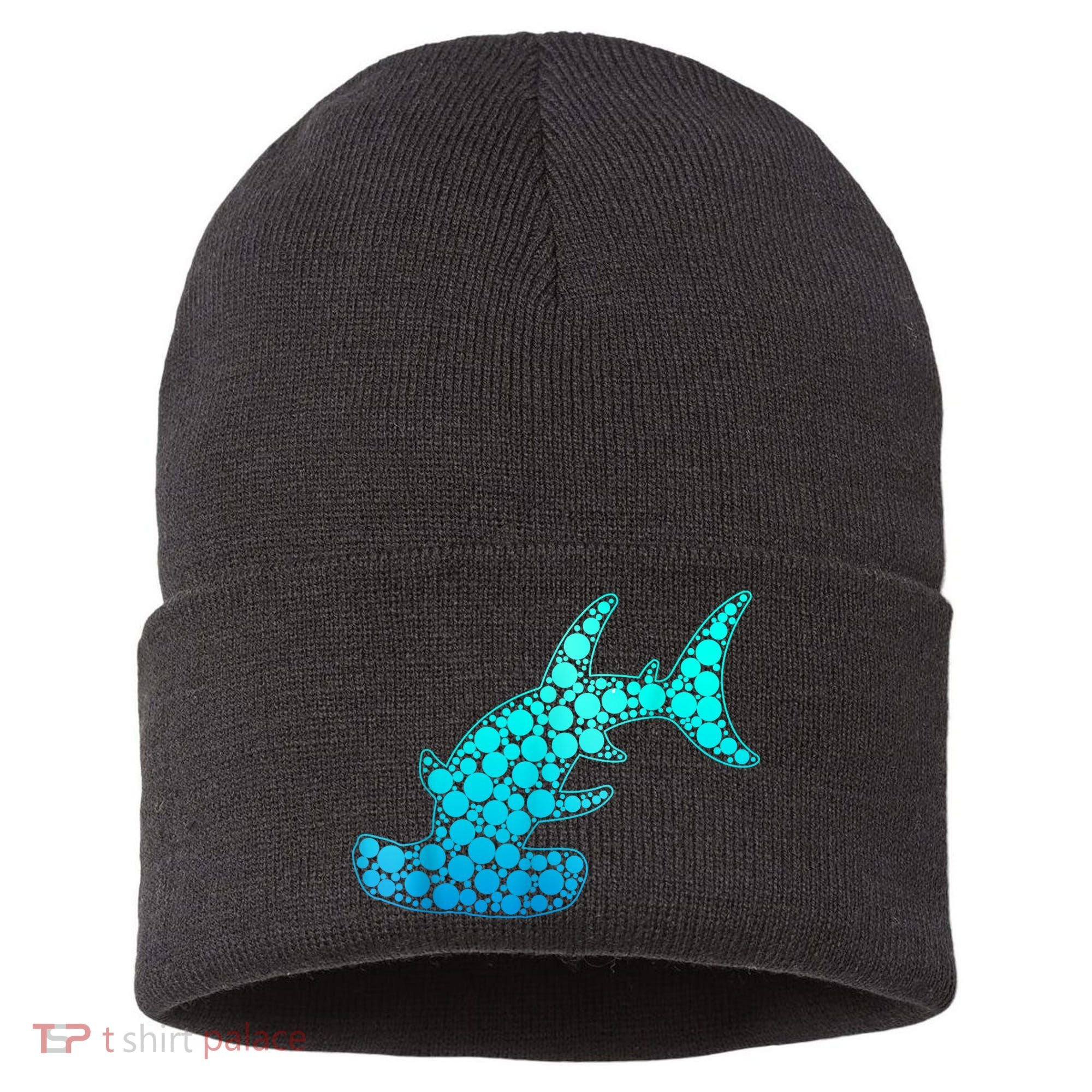 Happy International Dot Day Hammerhead Dots Shark Sustainable Knit Beanie