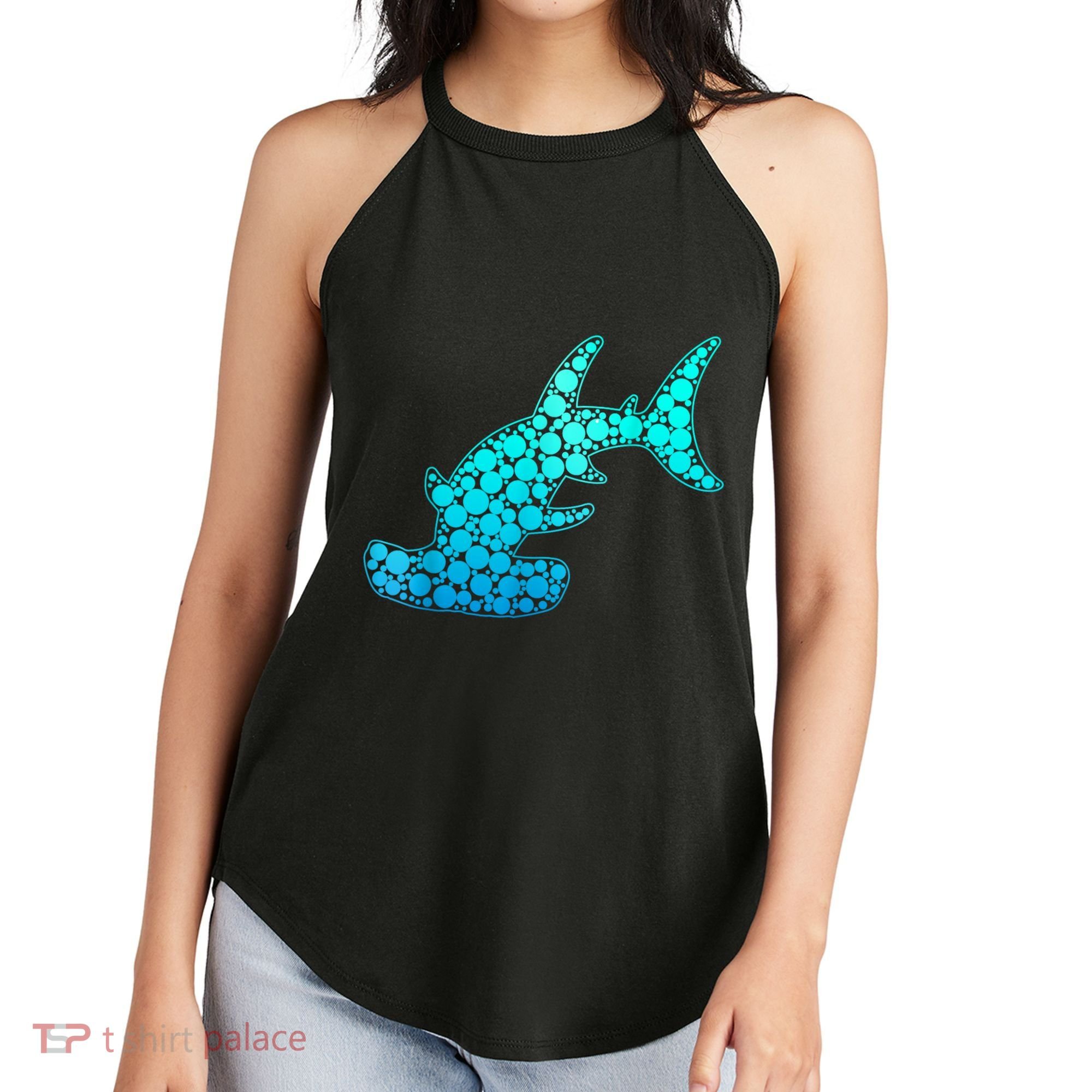 Happy International Dot Day Hammerhead Dots Shark Women's Perfect Tri Rocker Tank