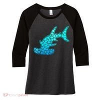 Happy International Dot Day Hammerhead Dots Shark Women's Tri-Blend 3/4-Sleeve Raglan Shirt thumb 0