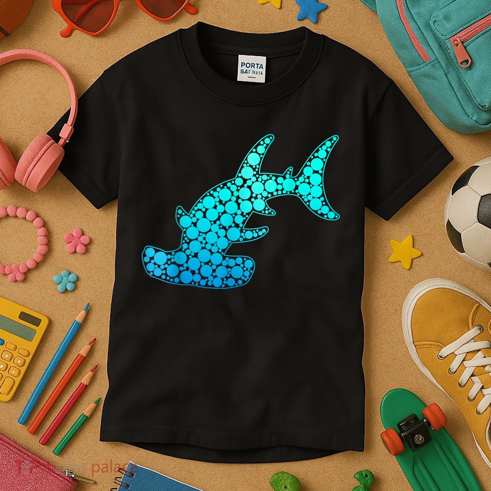 Happy International Dot Day Hammerhead Dots Shark Kids T-Shirt
