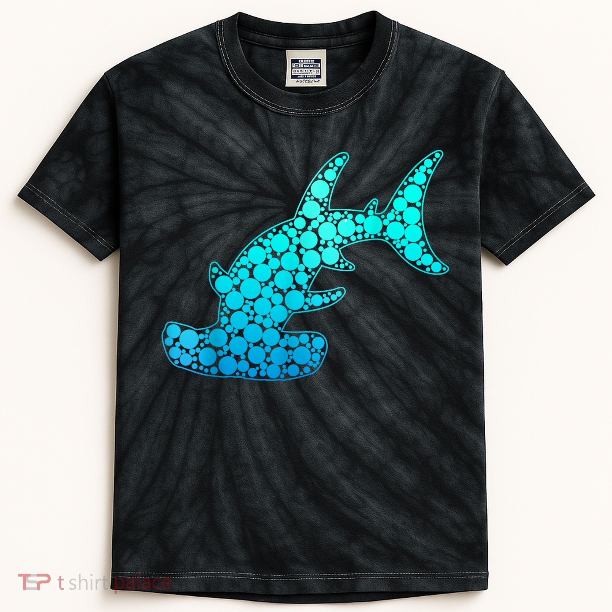 Happy International Dot Day Hammerhead Dots Shark Kids Tie-Dye T-Shirt