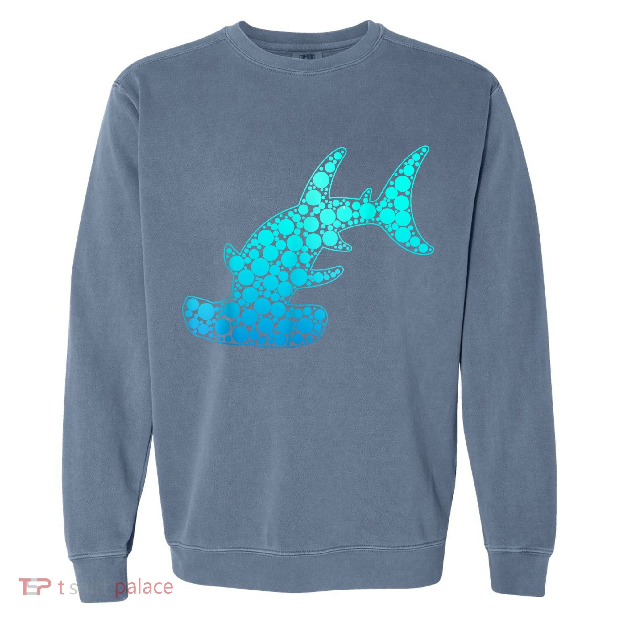 Happy International Dot Day Hammerhead Dots Shark Garment-Dyed Sweatshirt