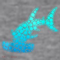 Happy International Dot Day Hammerhead Dots Shark Women's Racerback Cropped Tank thumb 2