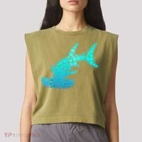Happy International Dot Day Hammerhead Dots Shark Garment-Dyed Women's Muscle Tee thumb 2