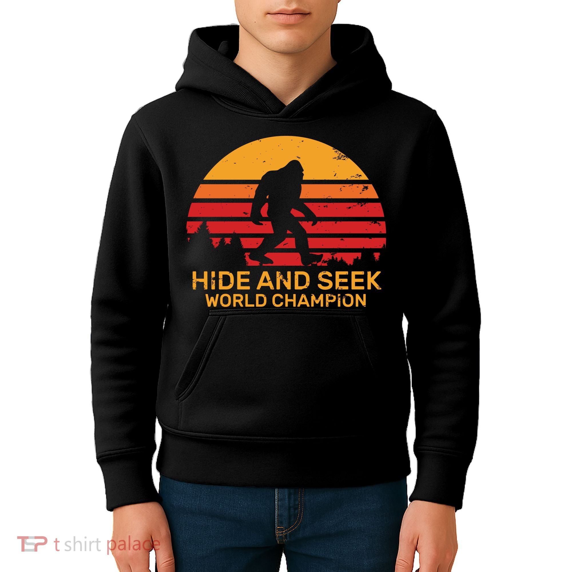Hide And Seek World Champion Bigfoot Is Real Kids Hoodie