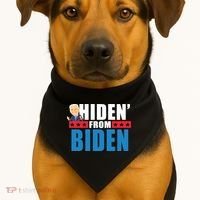 Hiden' From Biden Pro Trump USA-Made Doggie Bandana thumb 1