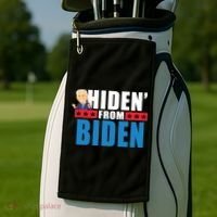 Hiden' From Biden Pro Trump Golf Towel thumb 2