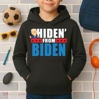 Hiden' From Biden Pro Trump Kids Hoodie thumb 2